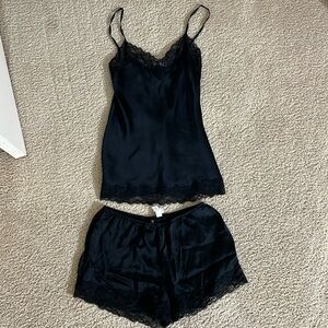 Intimissimi sz small black lace pijama set, great condition